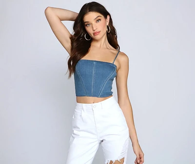 Classic Staple Denim Corset Top