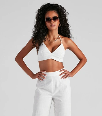 Whisked Away Halter Crop Top