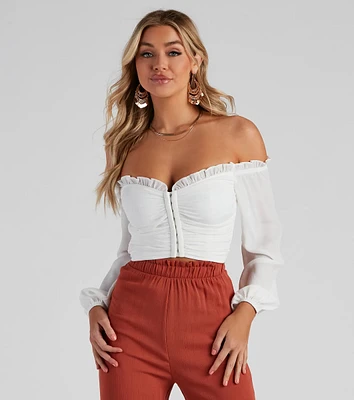 Classic Beauty Off The Shoulder Corset Top