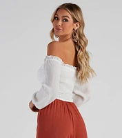 Classic Beauty Off The Shoulder Corset Top