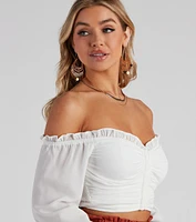 Classic Beauty Off The Shoulder Corset Top