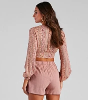 Bohemian Flair Paisley Crop Top