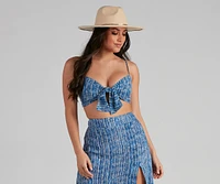 Girl's Trip Boho Tie-Front Top