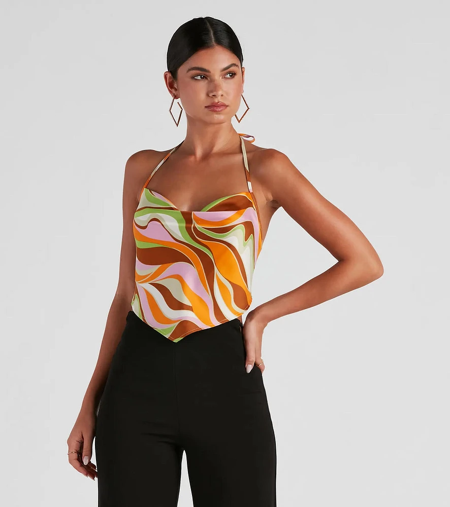 That '70s Babe Swirl Scarf Top