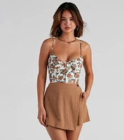 Gorgeous Blooms Sleeveless Crop Top