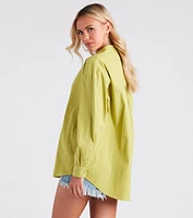 Beachside Beauty Button-Down Top