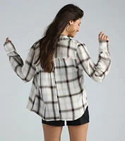 Days Plaid Button Down Shirt Top