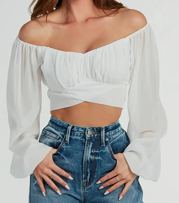 Such A Daydream Chiffon Crop Top