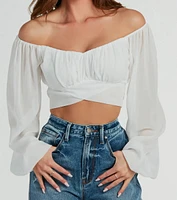 Such A Daydream Chiffon Crop Top