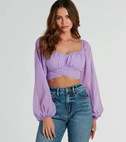 Such A Daydream Chiffon Crop Top