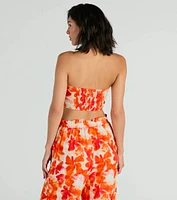 Make Some Noise Strapless Printed Bustier