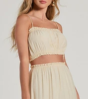 Romance For Two Sleeveless Crop Top