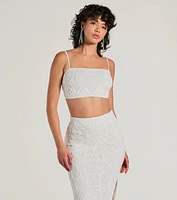 Let It Shine Sequin Sleeveless Crop Top