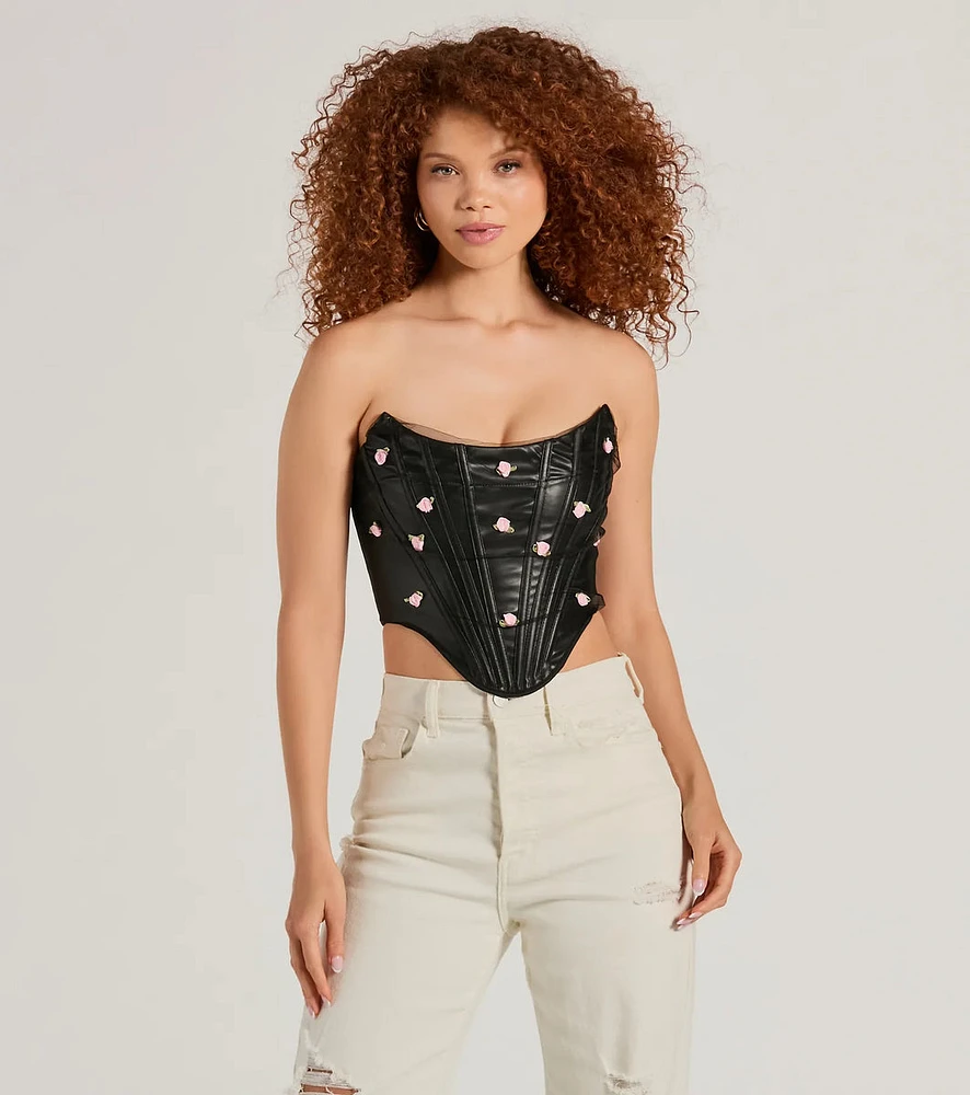 Trend Alert Faux Leather Corset