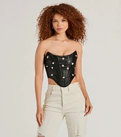 Trend Alert Faux Leather Corset