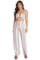 Sweet Like Candy Striped Crop Top