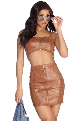 Slither With Sass Crop Top