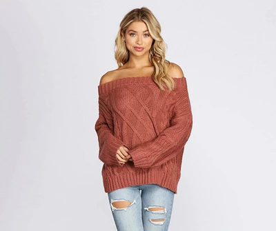 Chic Cable Knit Sweater