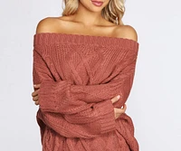 Chic Cable Knit Sweater