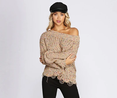 Comfy Confetti Knit Sweater