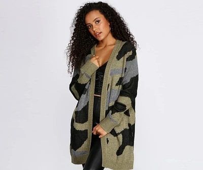 Cozy Camo Cardigan