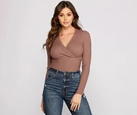 Cozy Ribbed Knit Long Sleeve Top