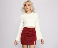 Feeling Good Bell Sleeve Crop Top