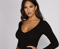 Layer Up Basic Ribbed Knit Bodysuit