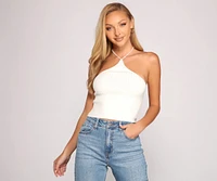 Chic Beauty Halter Crop Top