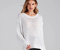 Effortless Chic Open Back Sweater