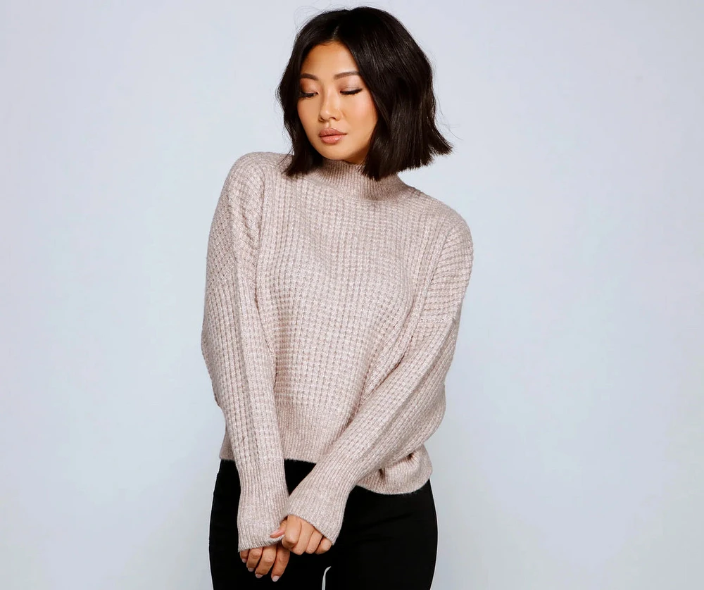 Cozy Up Waffle Knit Sweater