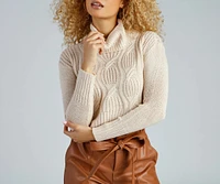 Cozy Basics Cropped Turtleneck Sweater