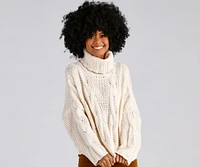 All The Cozy Vibes Cable Knit Sweater