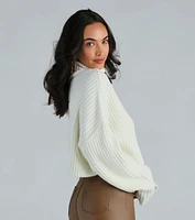 Let's Get Together Turtleneck Crop Sweater