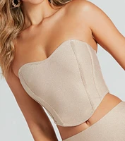 Fantasy Girl Metallic Bandage Corset Top