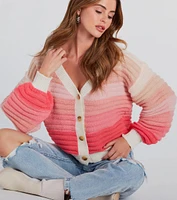 Chill Days Ombre Striped Knit Cardigan