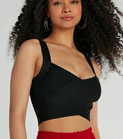 Hot List Sleeveless Bandage Crop Top