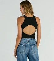 Sexy Comeback Sleeveless Cutout Back Bodysuit