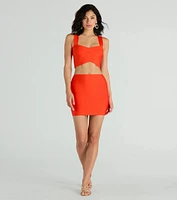 Set For Compliments Sleeveless Bandage Crop Top