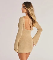 All That Glows Open Back Mini Dress