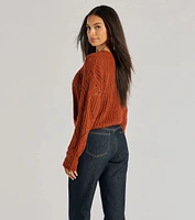 Cozy Mood Cable Knit Pullover Sweater