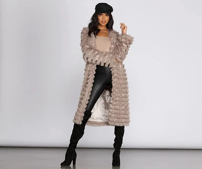 Long Line Fringe Coat