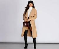 Taking Care Of Business Belted Coat