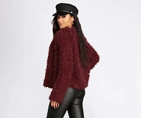 Stylish Shaggy Faux Fur Jacket