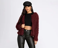 Stylish Shaggy Faux Fur Jacket