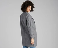 New York Faux Wool Trench Coat