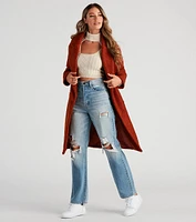 SoHo Girl Double-Breasted Trench Coat