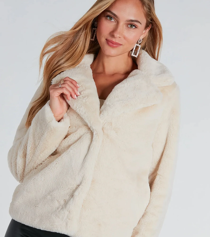 So Fur It Faux Collared Jacket