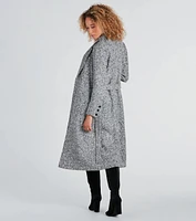 Uptown Girl Tweed Belted Trench Coat