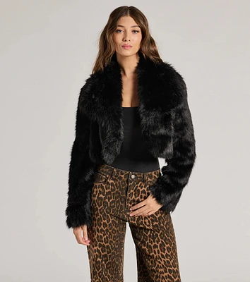 Layer On The Luxe Faux Fur Cropped Jacket